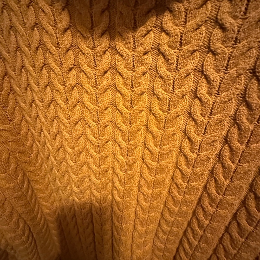 Christopher & Banks women’s Sweater - Mustard Cable Knit